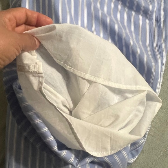 J.Crew Factory‎ Blue White Tie Front Jumpsuit Lined Size 6 - Picture 9 of 10